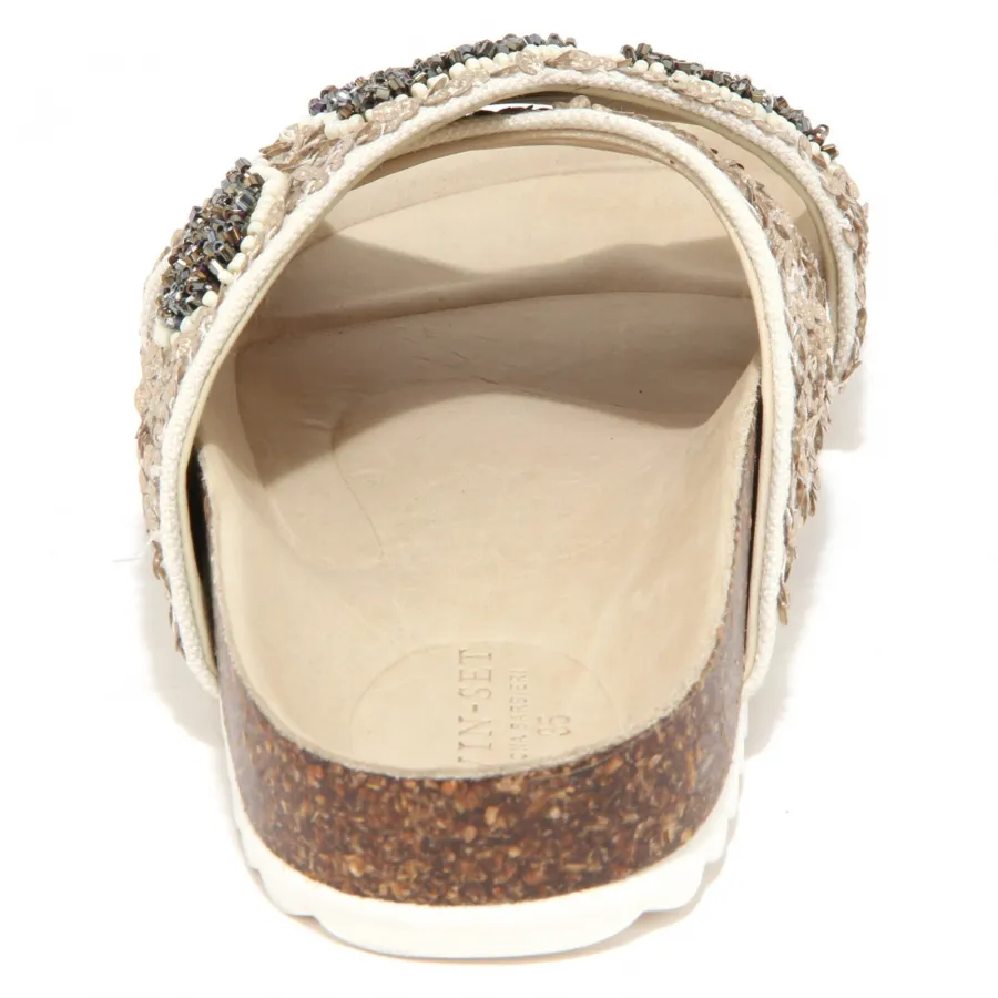 6301N ciabatta TWIN-SET sandali donna sandals women beige