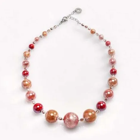 ANTICA MURRINA COLLANA LABYRINTH 2 GIROCOLLO COL. ROSSO