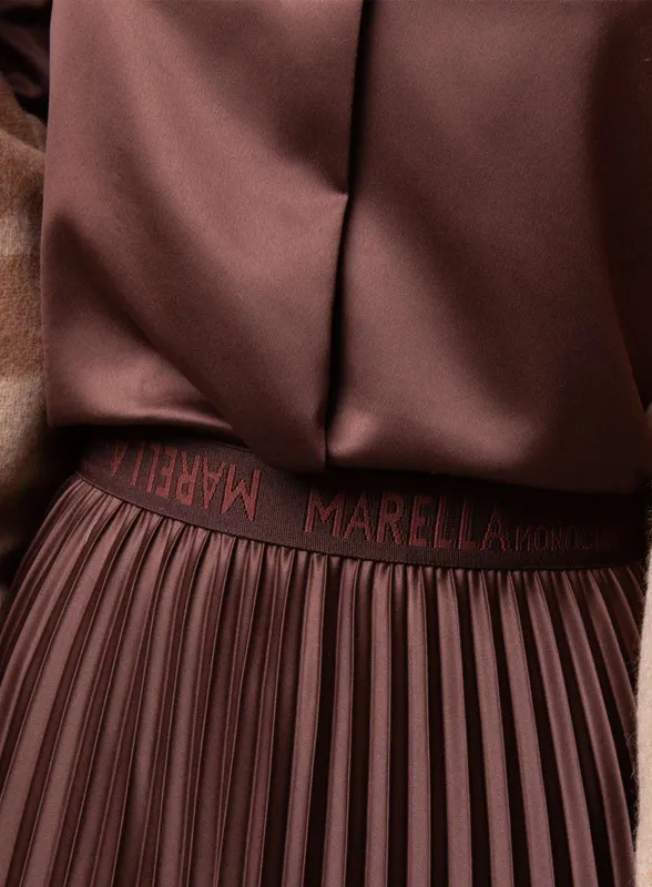 Blusa in raso marrone - Marella
