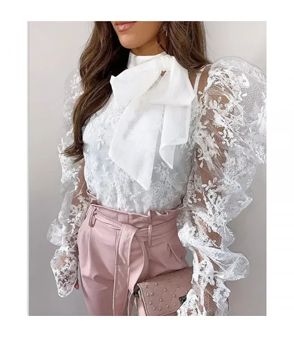 Blusa pizzosa fiocco