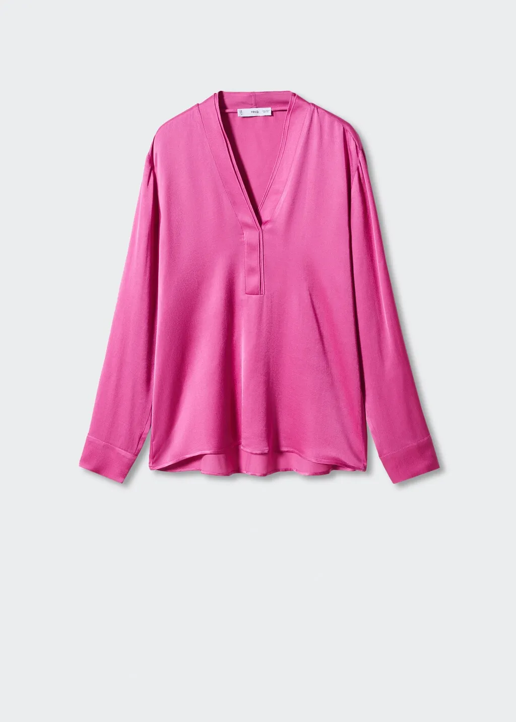 Blusa satin scollo a V