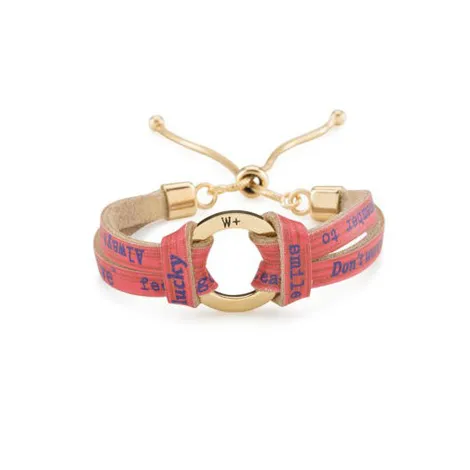  BRACCIALE WE POSITIVE CIRCLE  FOLK COL. ROSSO