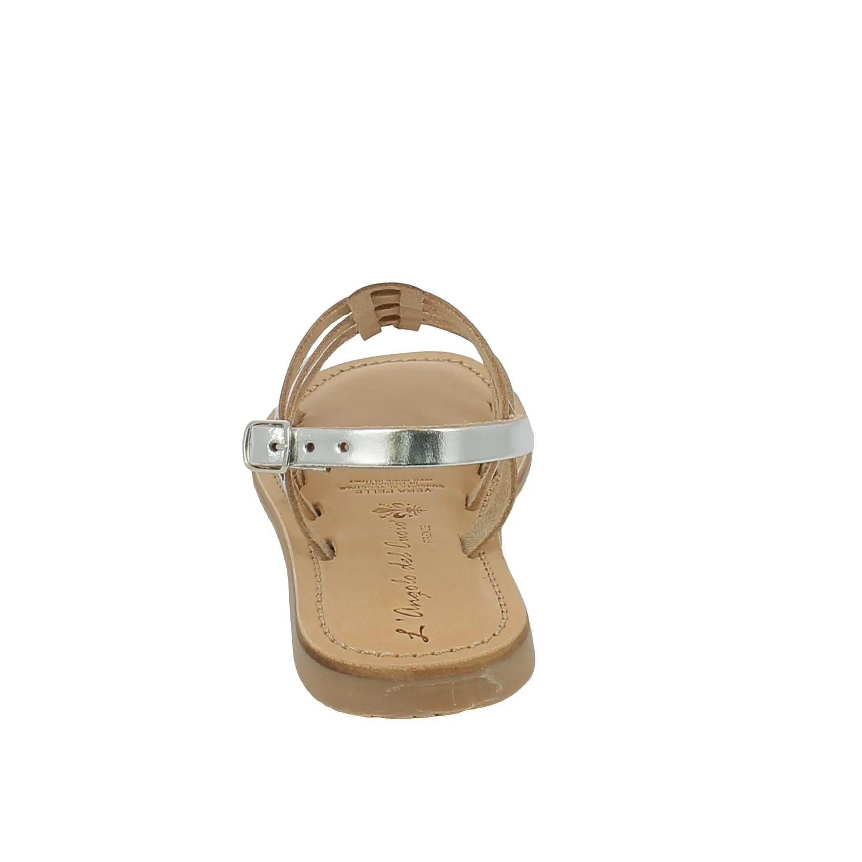 BRAND  Sandalo con listini argento 