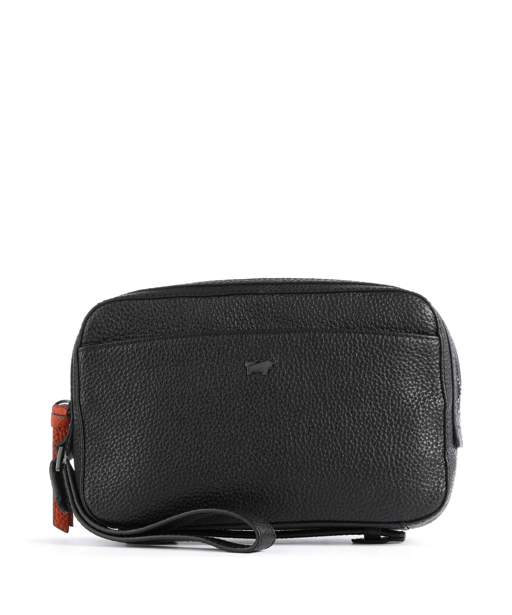  Braun Büffel Novara Borsa da polso pelle di vacchetta grana nero  