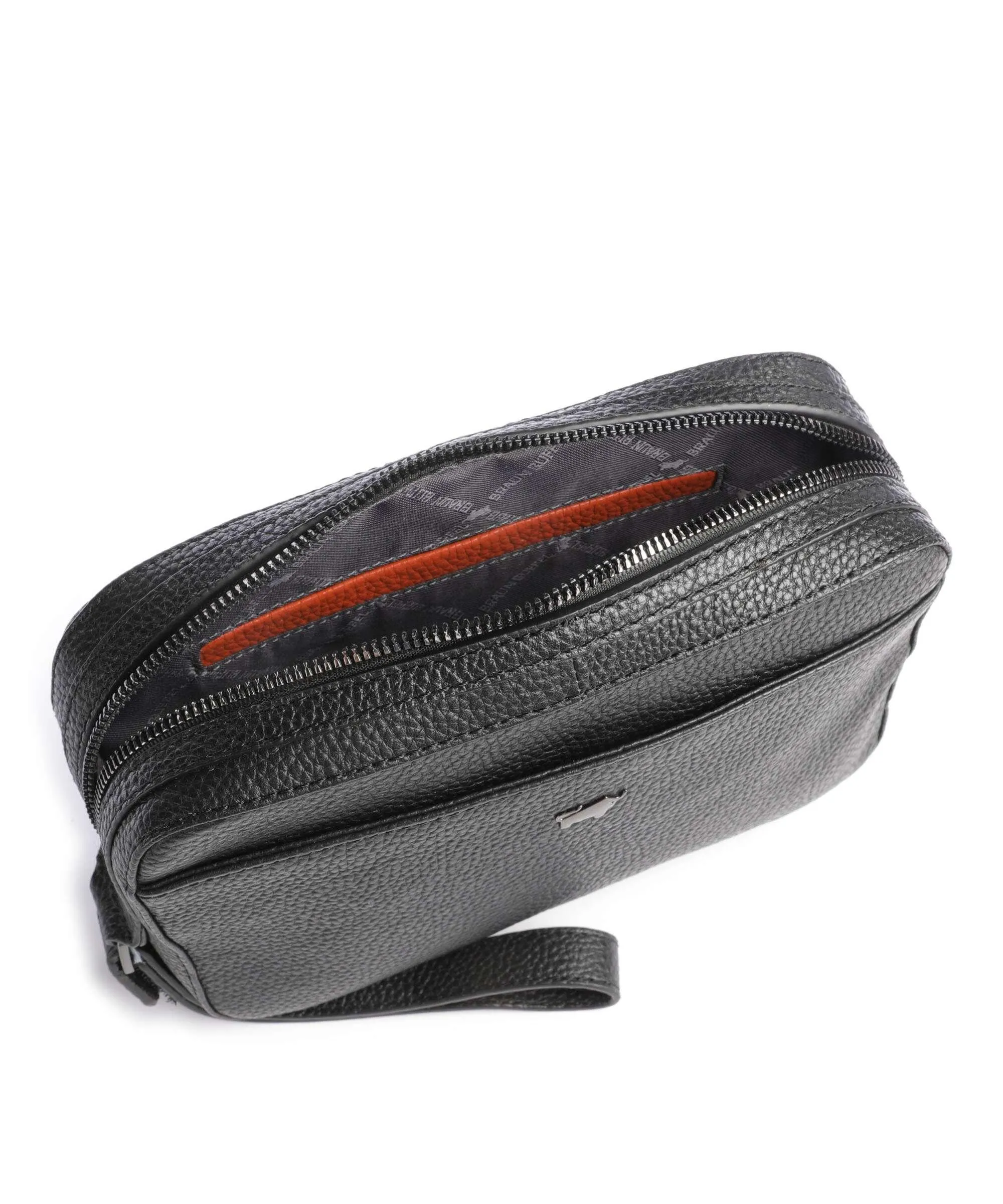  Braun Büffel Novara Borsa da polso pelle di vacchetta grana nero  