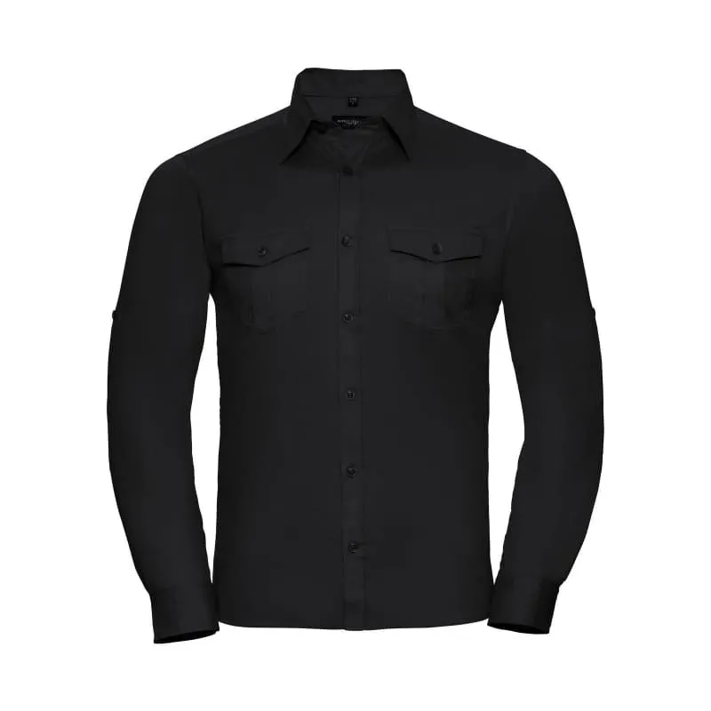 Camicia Da Lavoro a Maniche Lunghe Arrotolata Russell - JE918M