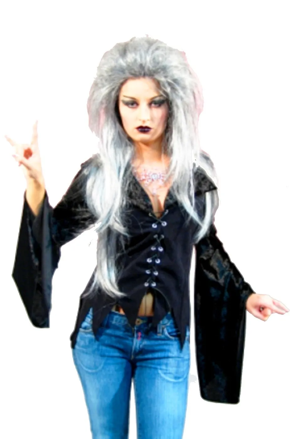 Camicia donna nera strega burlesque