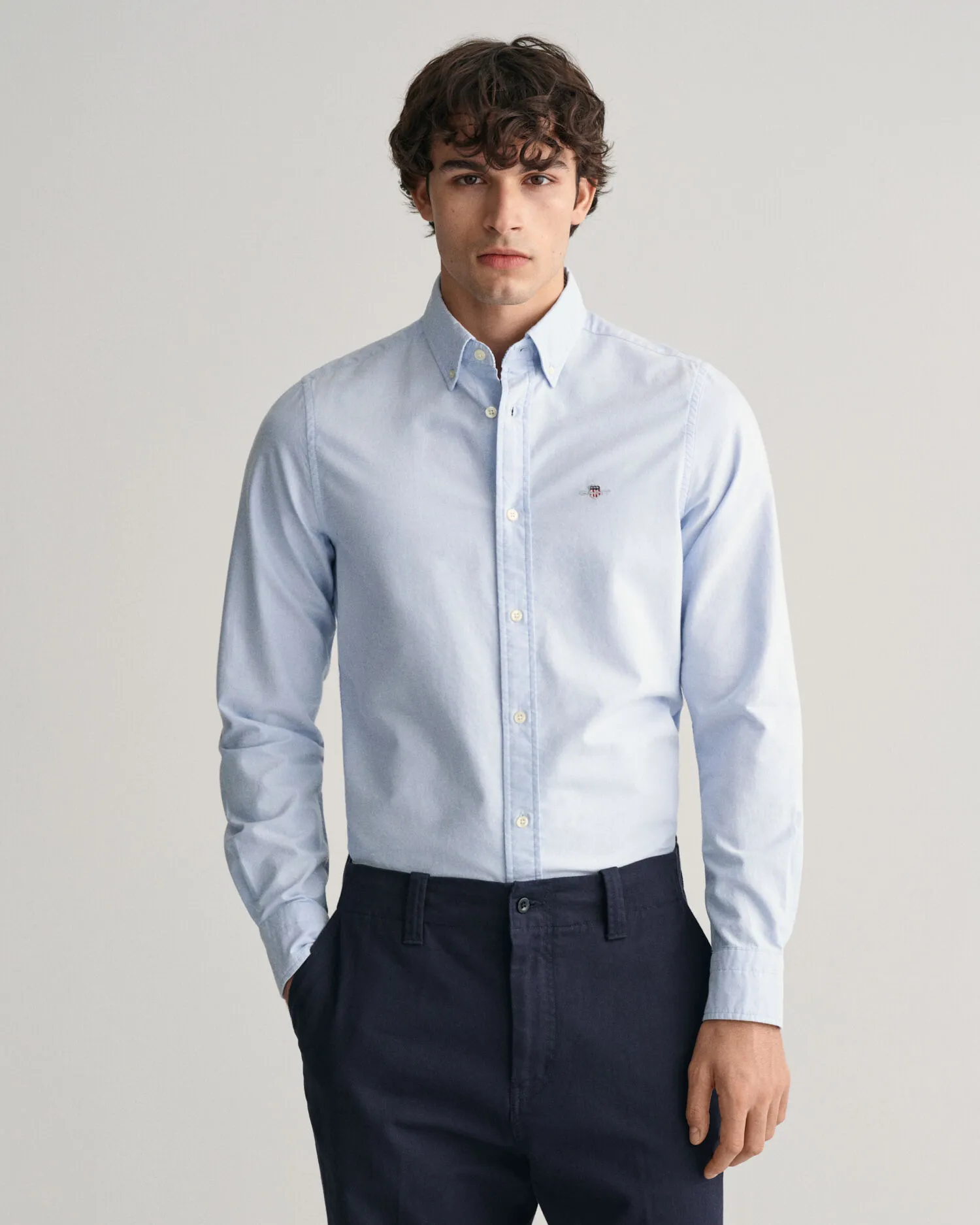 Camicia elasticizzata Oxford slim fit    