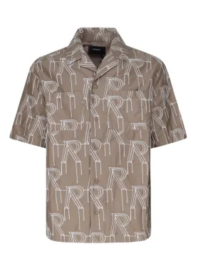CAMICIA OVER CON LOGO ALL-OVER