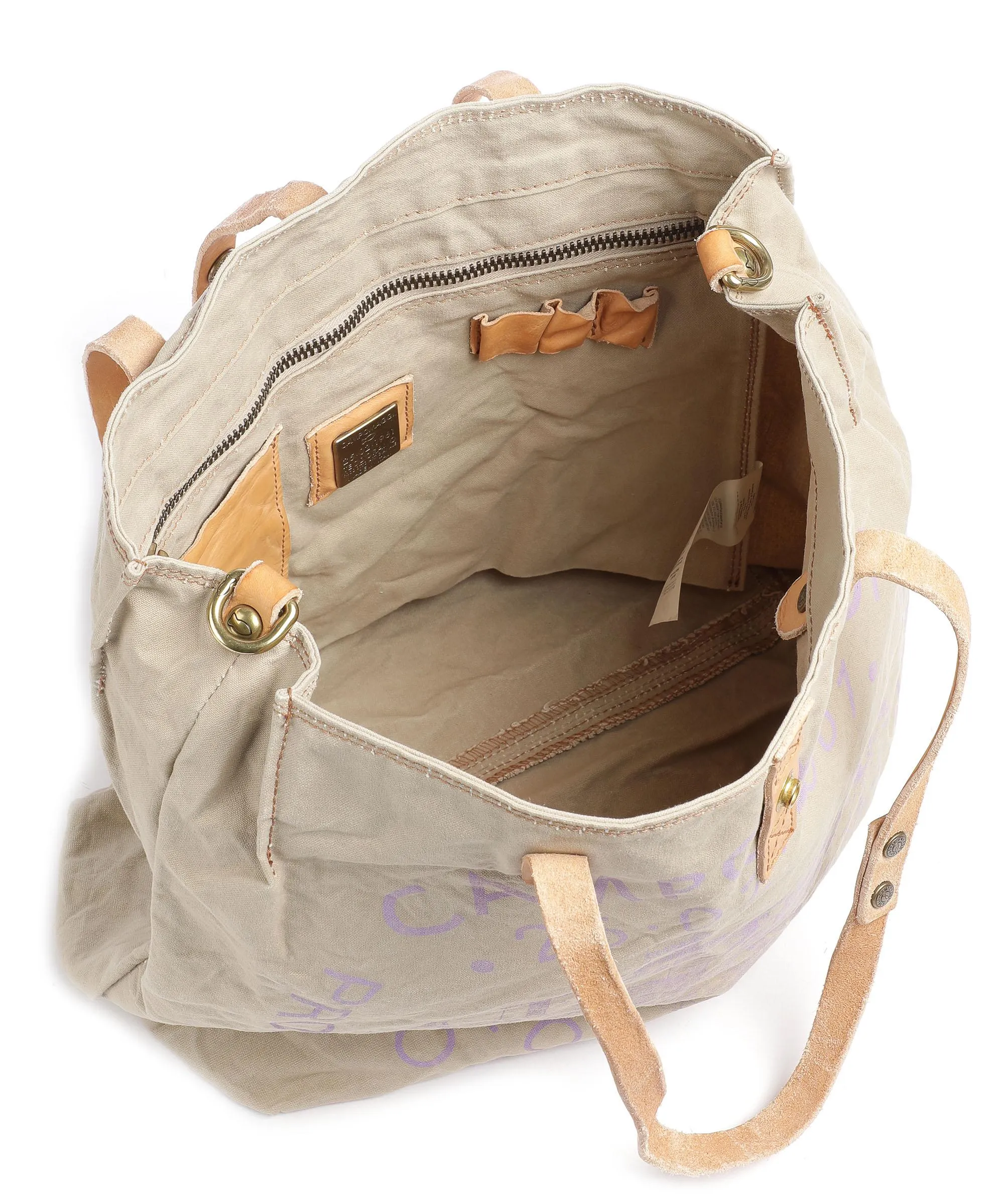  Campomaggi Borsa shopper cotone beige  