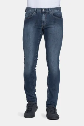 Carrera  ---------    ------------Jeans 5 tasche mod. 717 slim fit in denim stretch 12,5 oz. - Blu medio