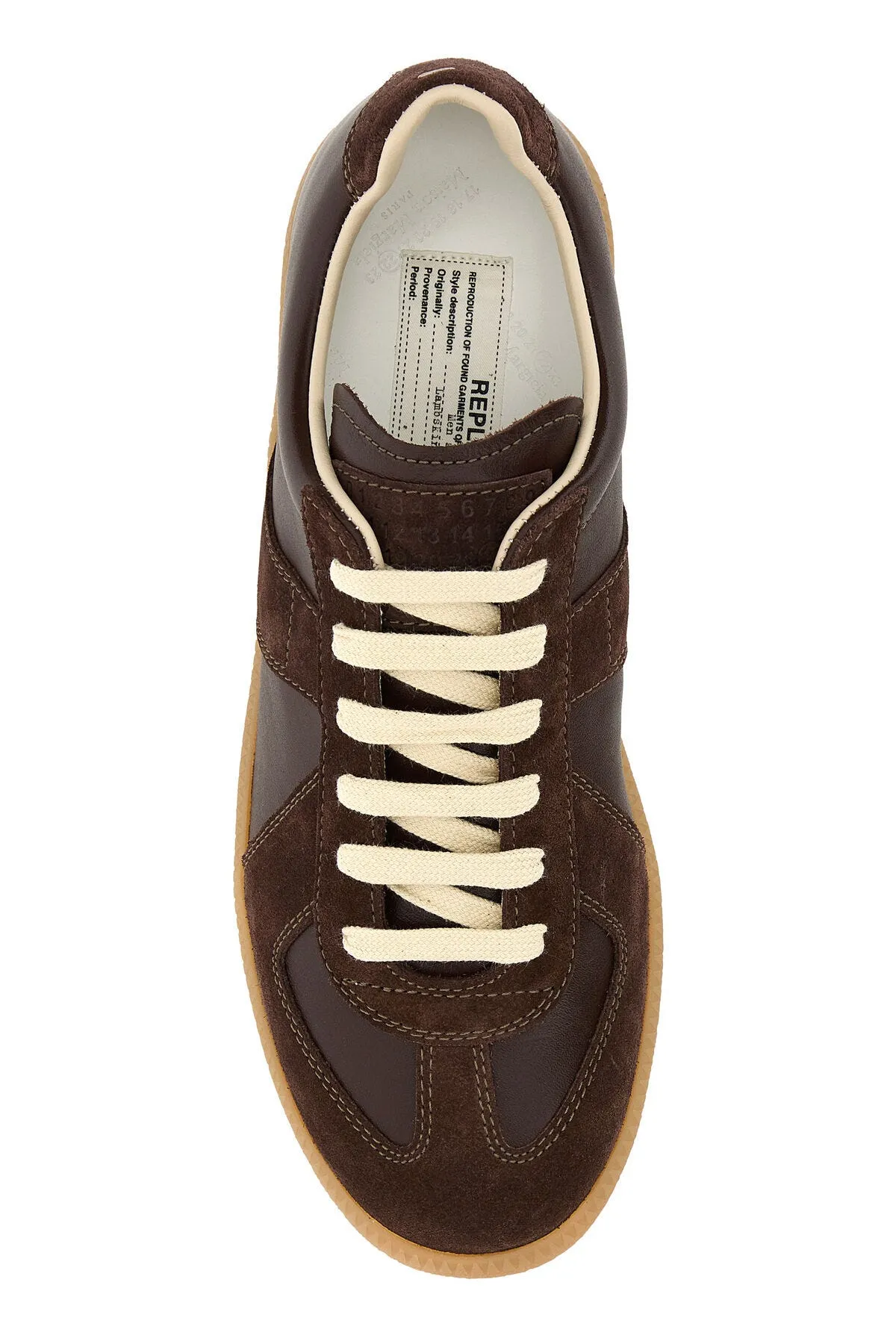 Chocolate leather Replica sneakers     