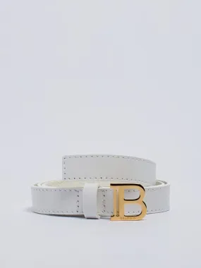 Cintura bambina Balmain in pelle Bianco