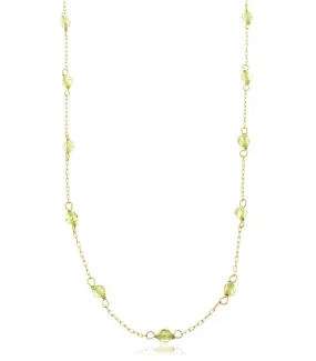 Collana Oro Giallo 9kt Peridoto 9V/9GAG52588