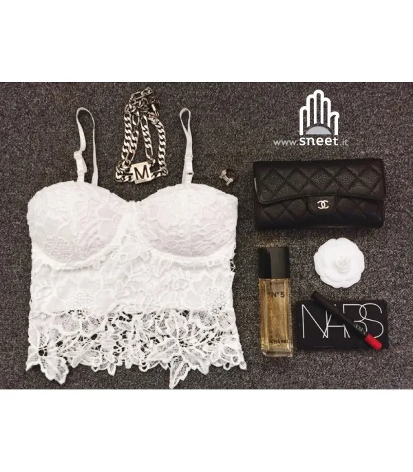 Crop Top flower laces