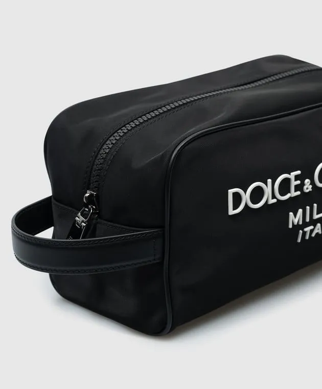 Dolce&Gabbana WC nero con logo testurizzato BT0989AG182