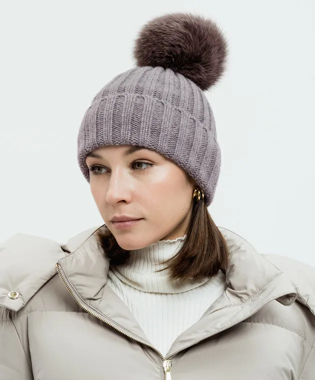 Enrico Mandelli Cappello in cashmere grigio A9KD245425