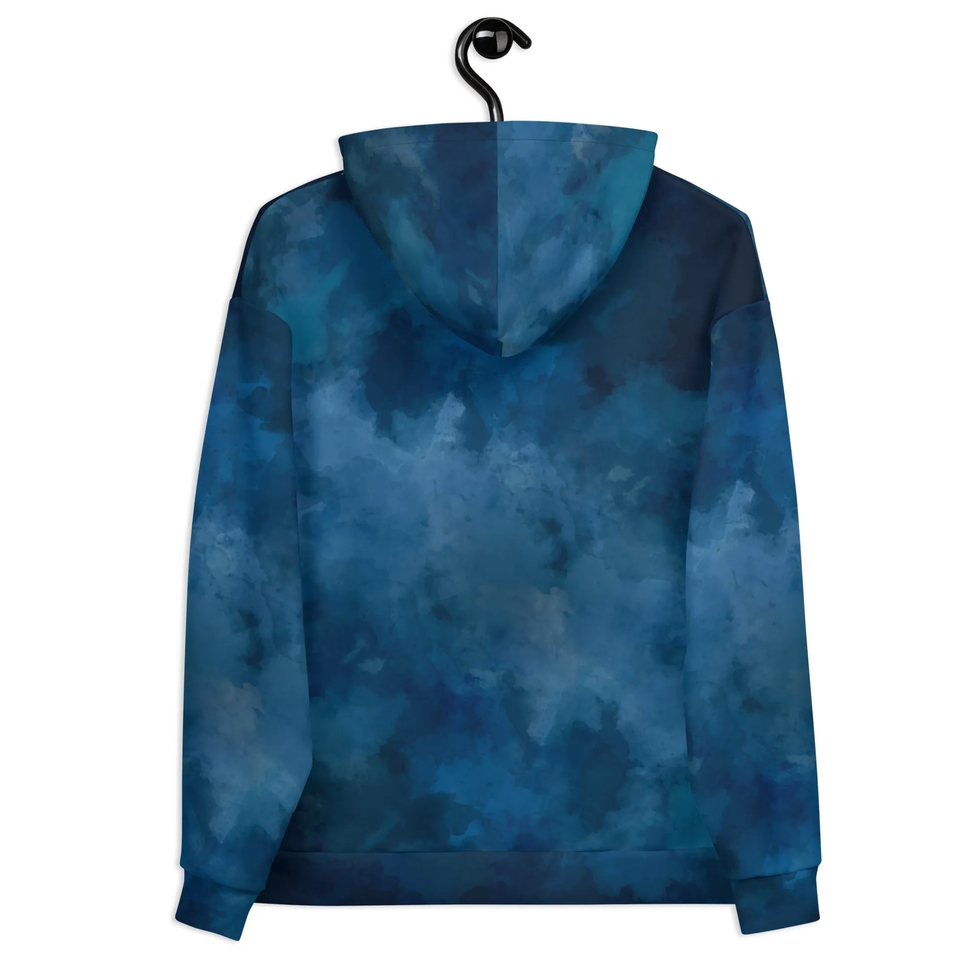 Felpa con cappuccio unisex con nuvole blu