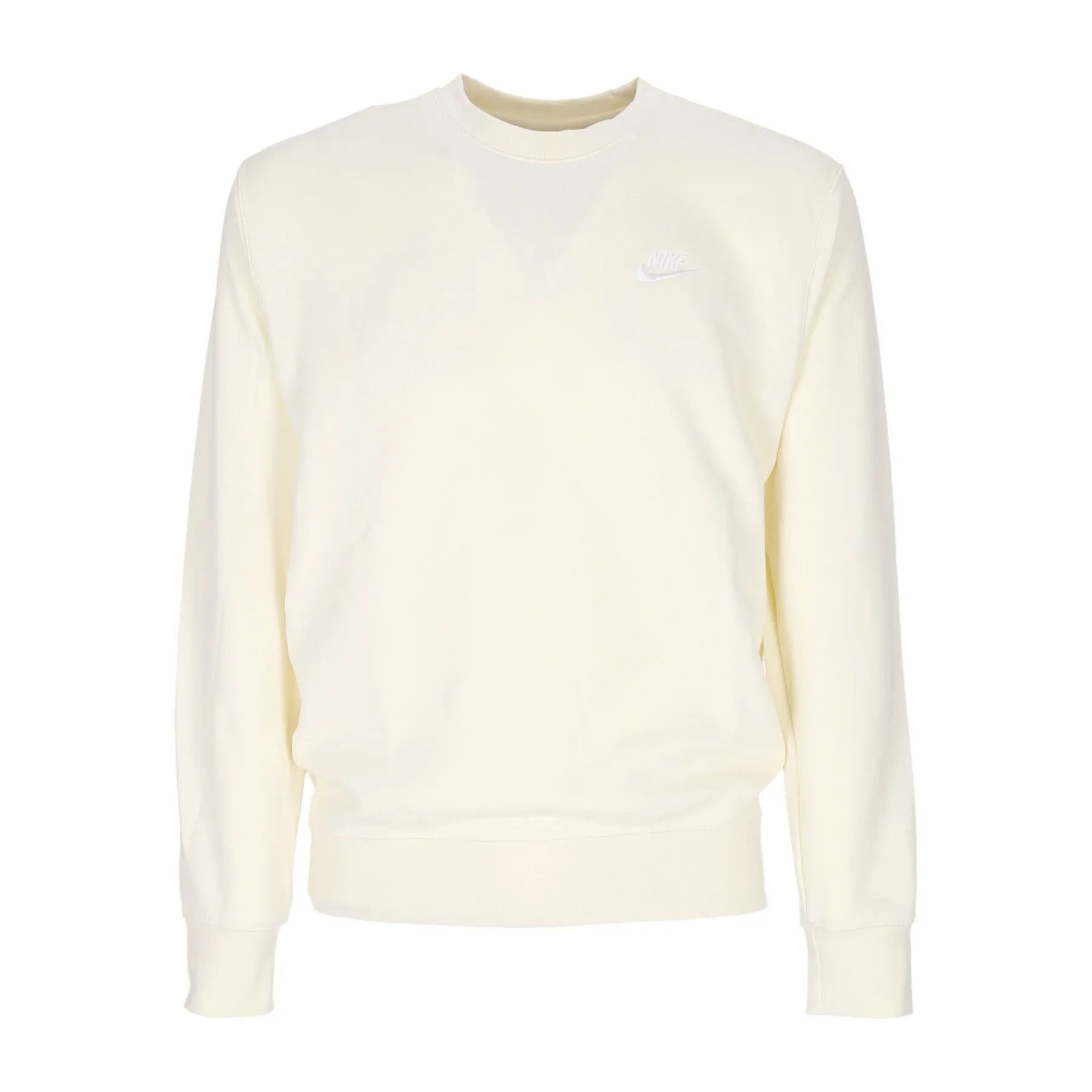 Felpa Leggera Girocollo Uomo Sportswear Club Coconut Milk/white