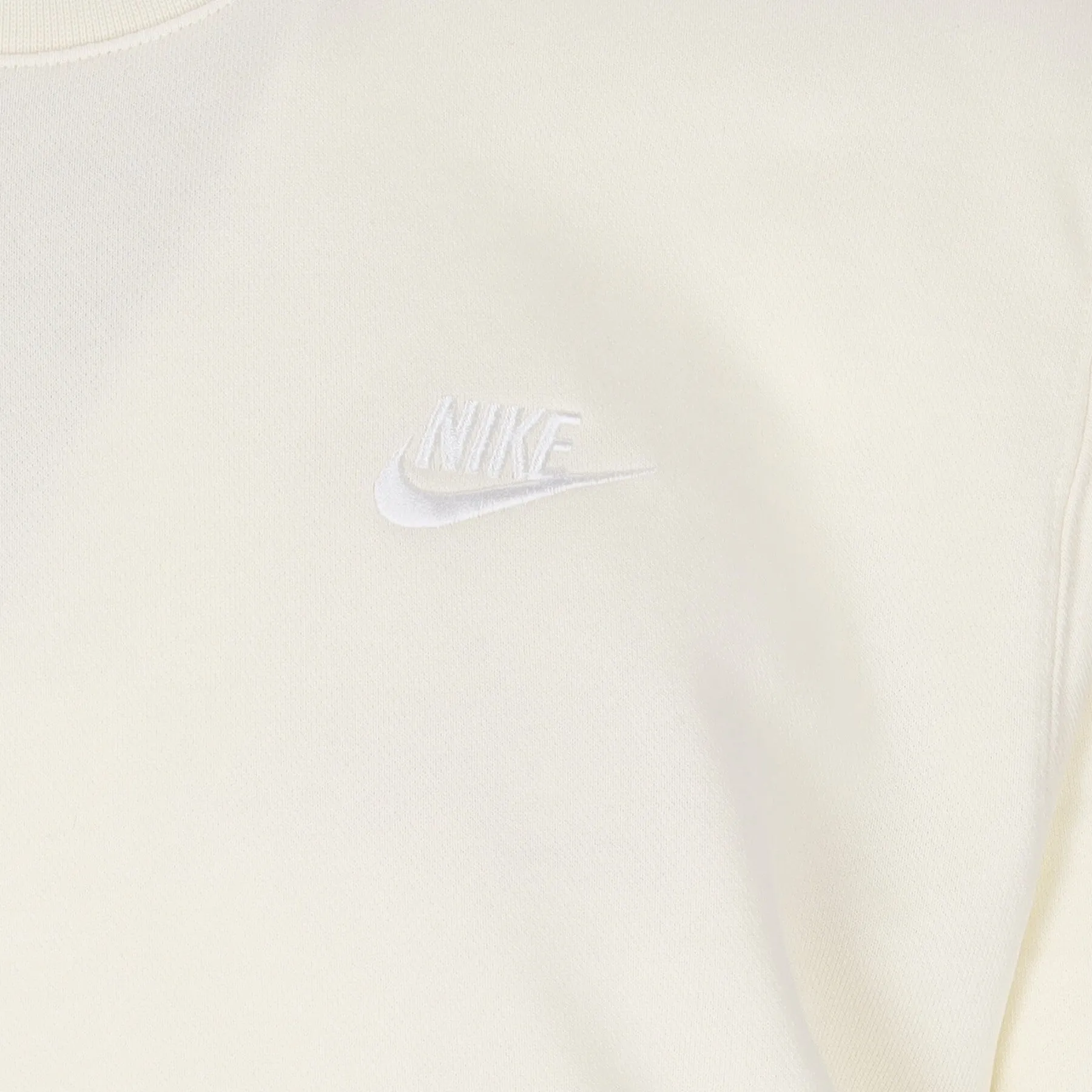Felpa Leggera Girocollo Uomo Sportswear Club Coconut Milk/white