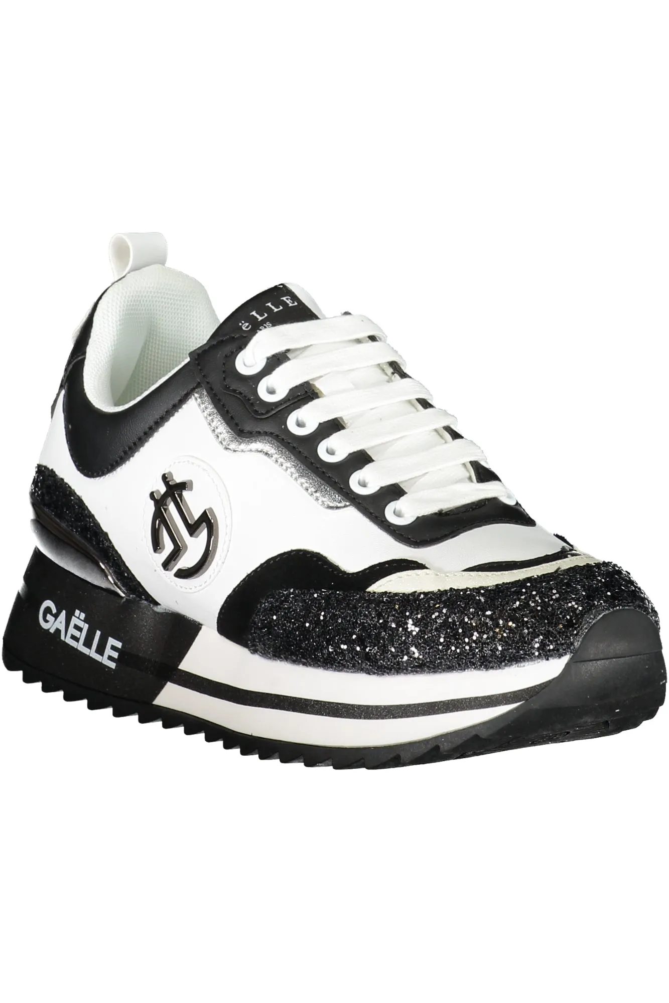 Gaelle Paris scarpe sneakers nero e bianco   