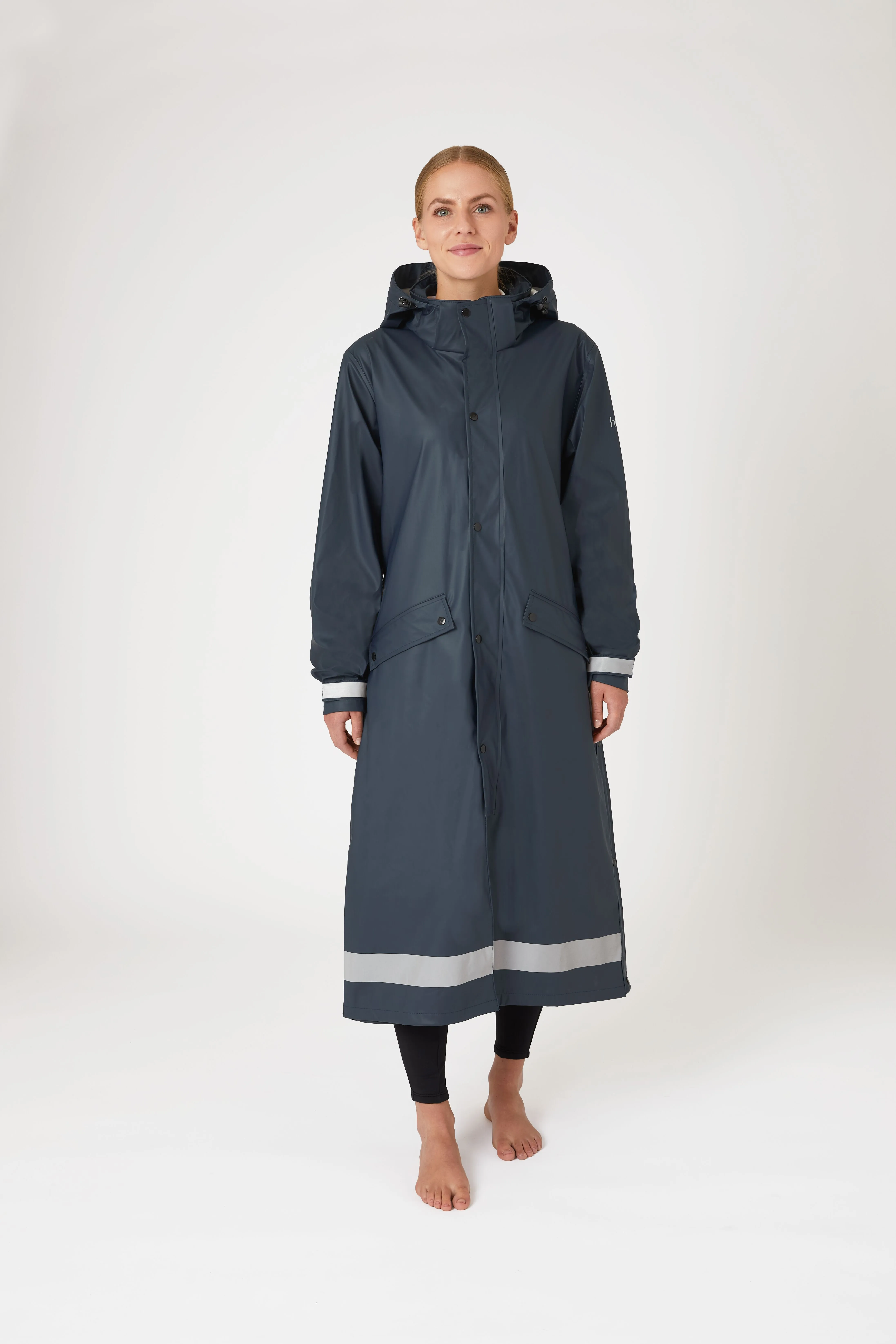 Horze Hazel Impermeabile lungo da equitazione con spacchi da donna