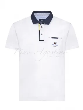 IMPULSO Polo manica corta collo camicia con taschino