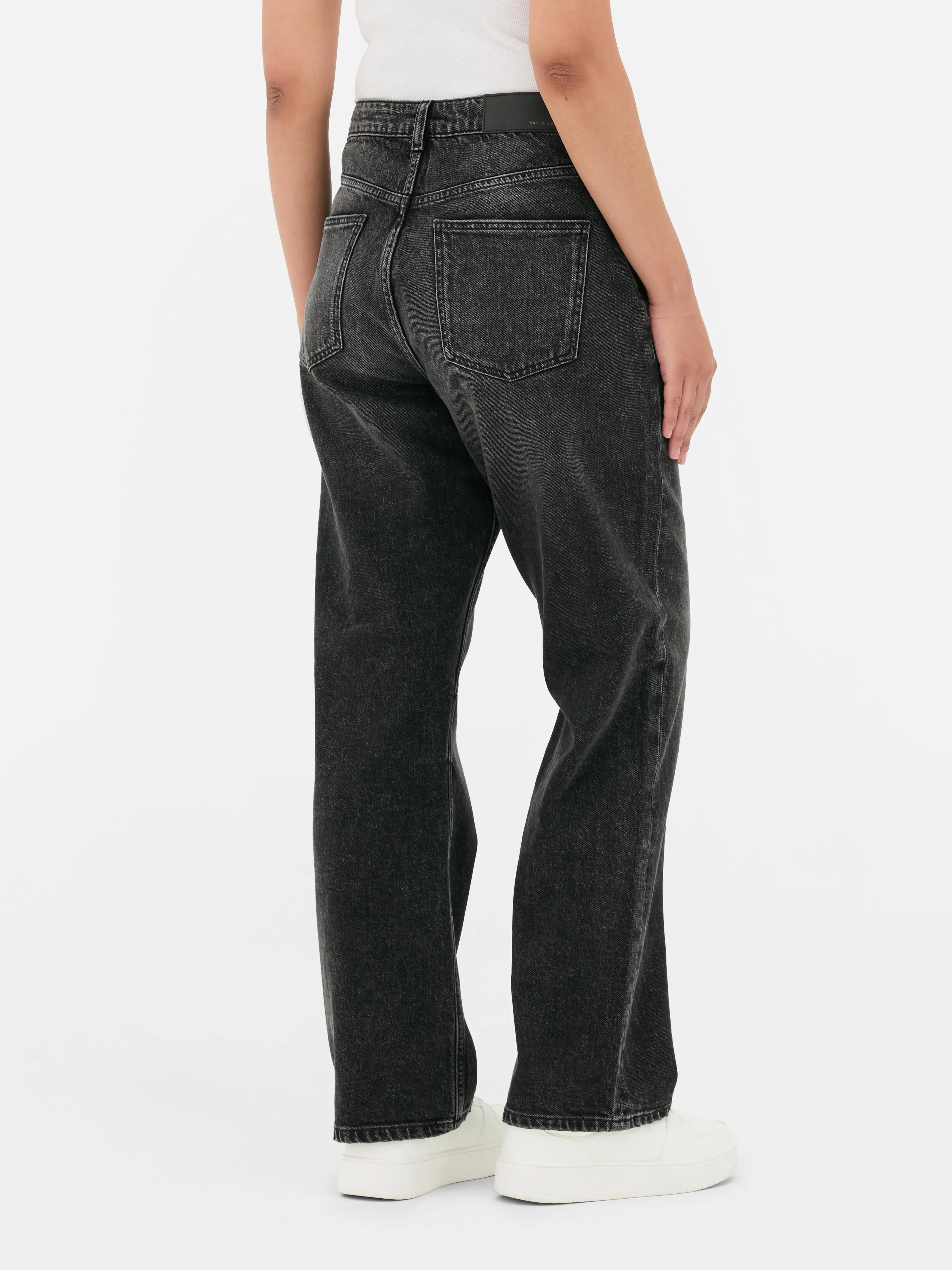 Jeans denim a gamba dritta