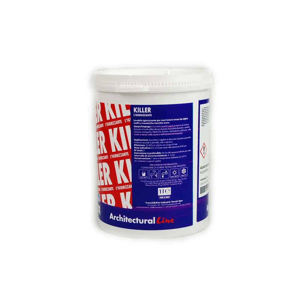 Lavabile FranchiKim Killer igienizzante antimuffa pittura murale per interni 1 litro
