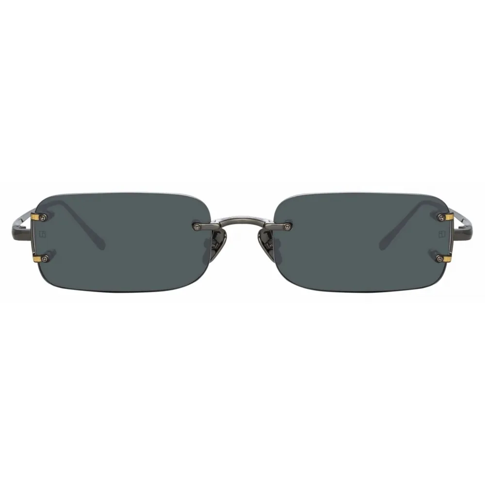 Linda Farrow - Occhiali da Sole Taylor Rectangular in Nichel - LFL1131C4SUN - Linda Farrow Eyewear