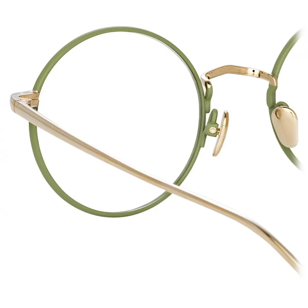 Linda Farrow - Occhiali da Vista Adams Oval in Oro Chiaro Cachi - LFL925C6OPT - Linda Farrow Eyewear