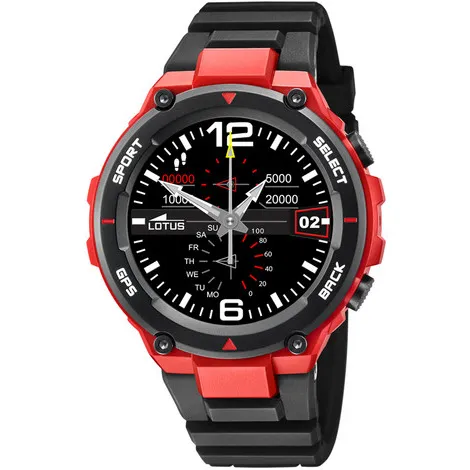 LOTUS Orologio SmarTime Lotus in plastica rosso e nero