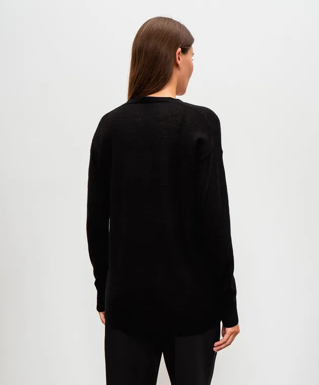 Max & Co Cardigan nero ALBO con lana ALBO