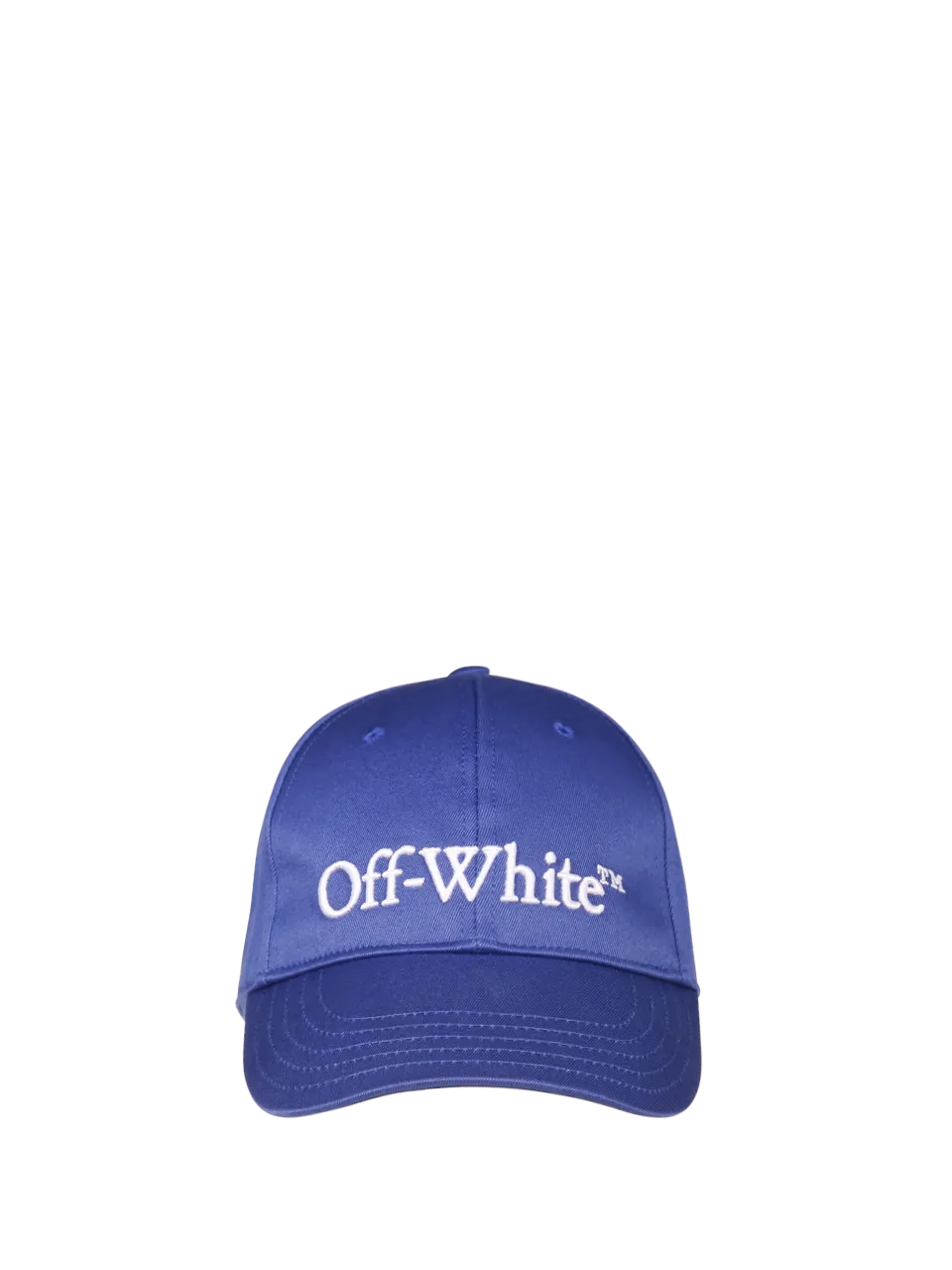 MEN OFF-WHITE BLUE COTTON DRILL LOGO BKSH BASEBALL CAP
