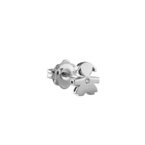 Mono orecchino leBebe LBB815 bimba oro bianco diamante ct 0,005