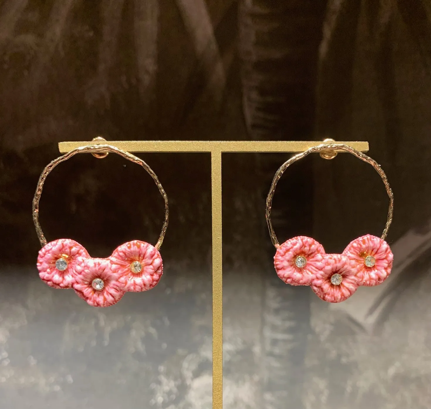 NACH Orecchini Cerchio Fiori