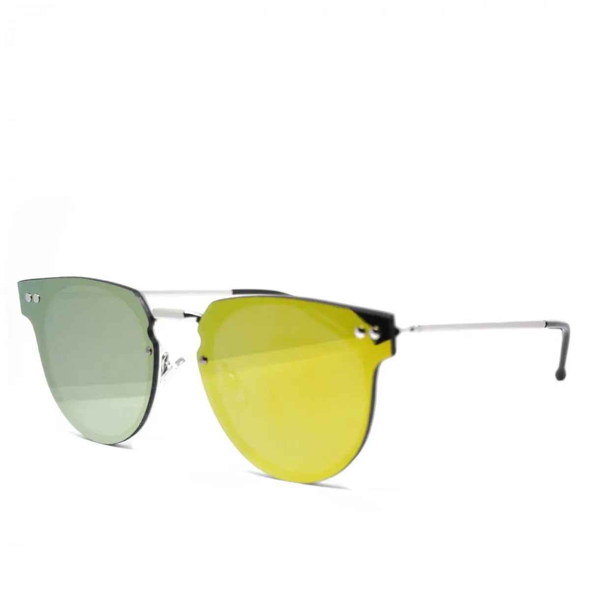 Occhiali Da Sole Cyber Argento - Giallo