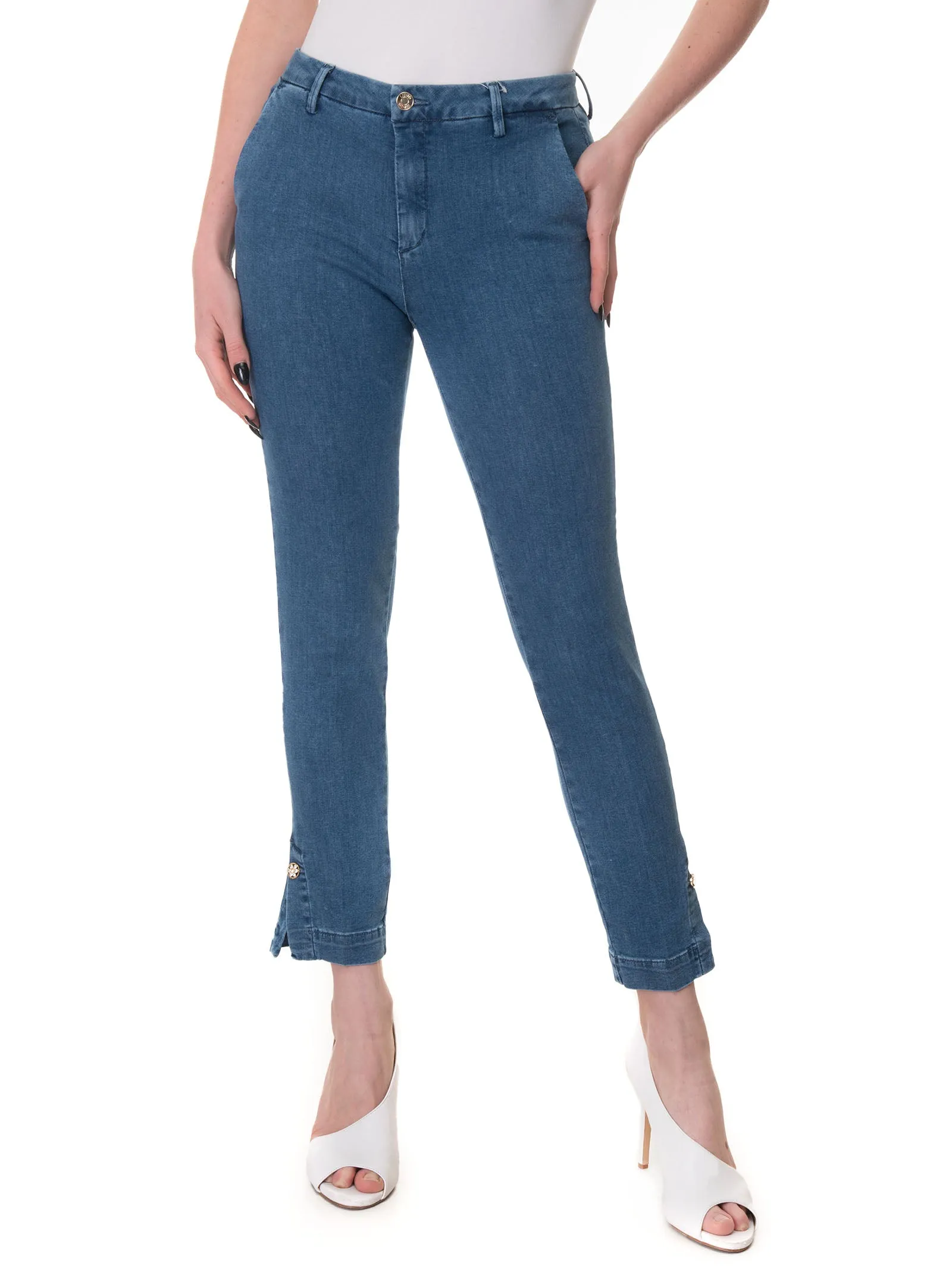 Pantalone modello chino Denim medio Liu Jo Donna