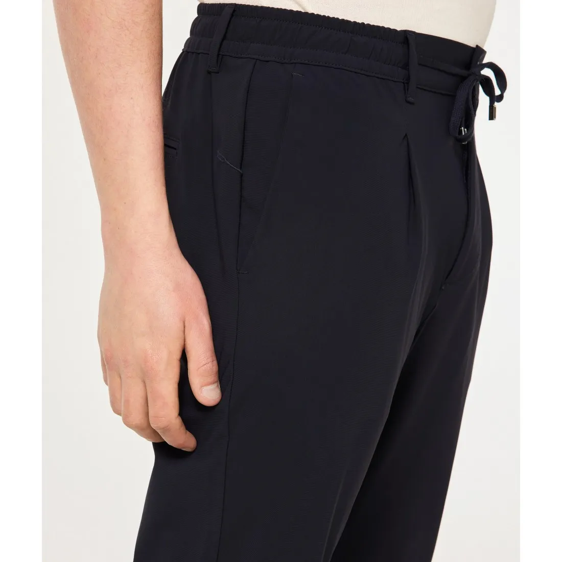 PANTALONE SLIM COULISSE CRUNA MITTE.1145 BLU