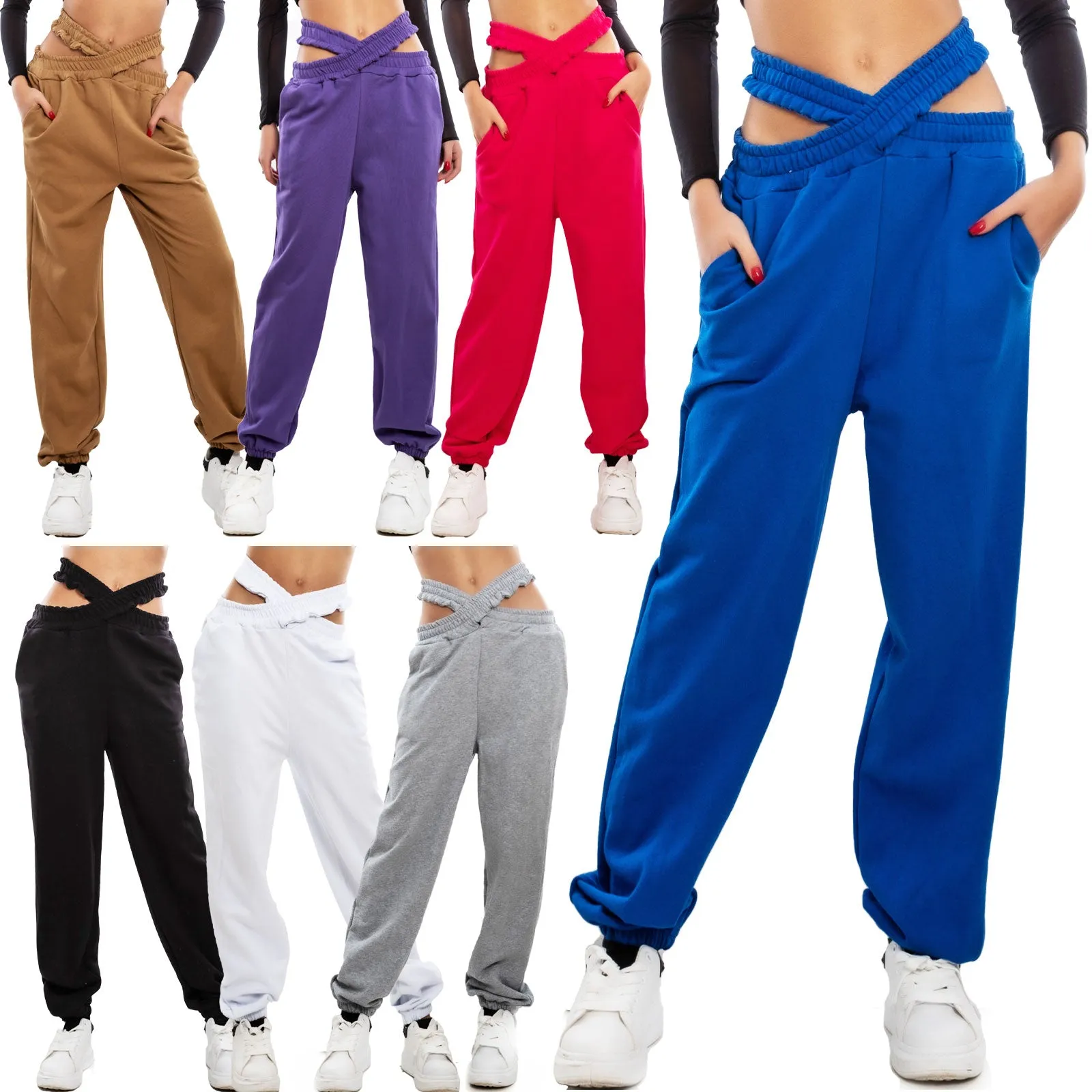 Pantaloni Donna Jogger Elastici Vi-3520