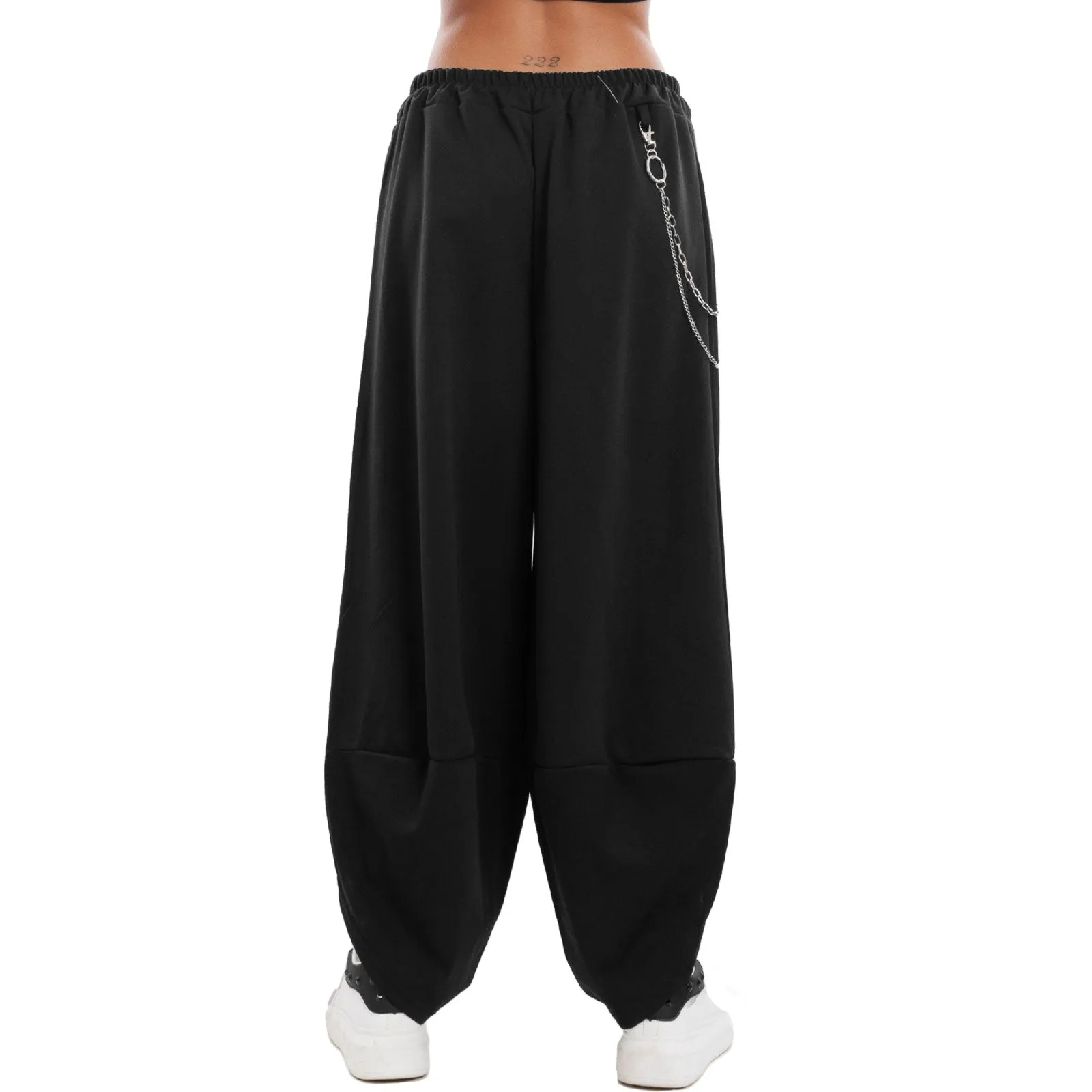 Pantaloni Donna Jogger Harem Catenella Vi-9096