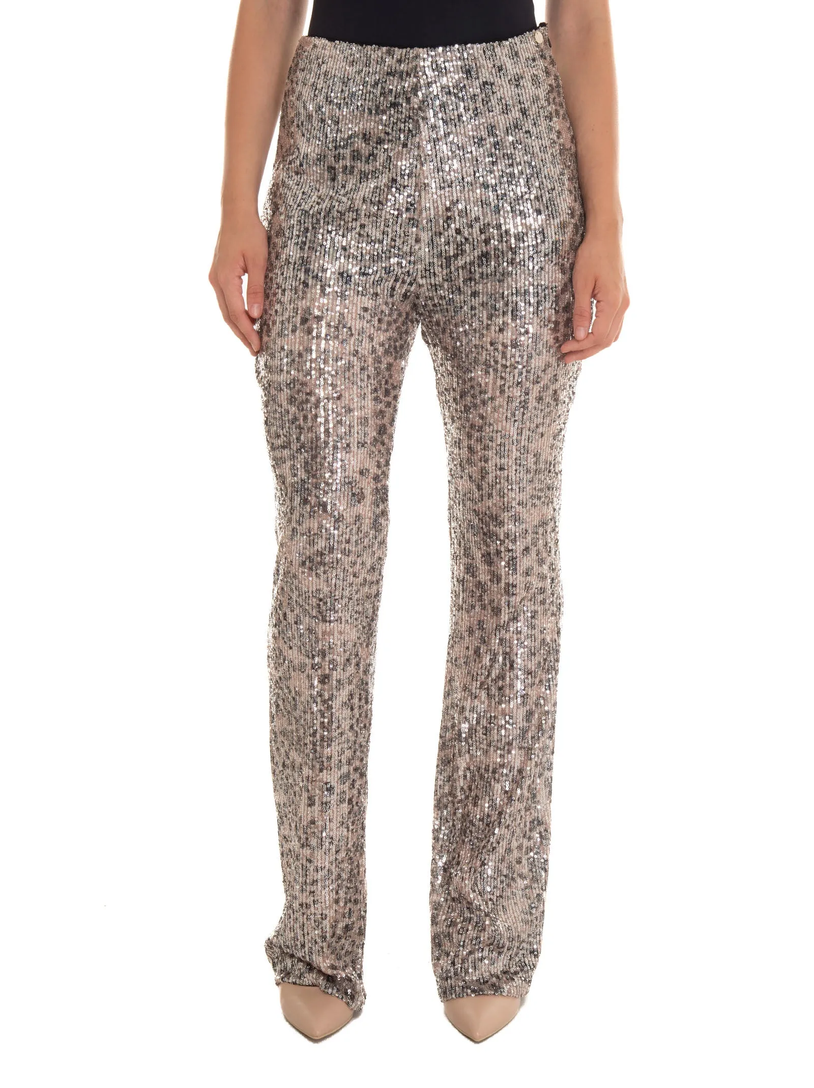 Pantaloni stretch Beige-nero Liu Jo Donna