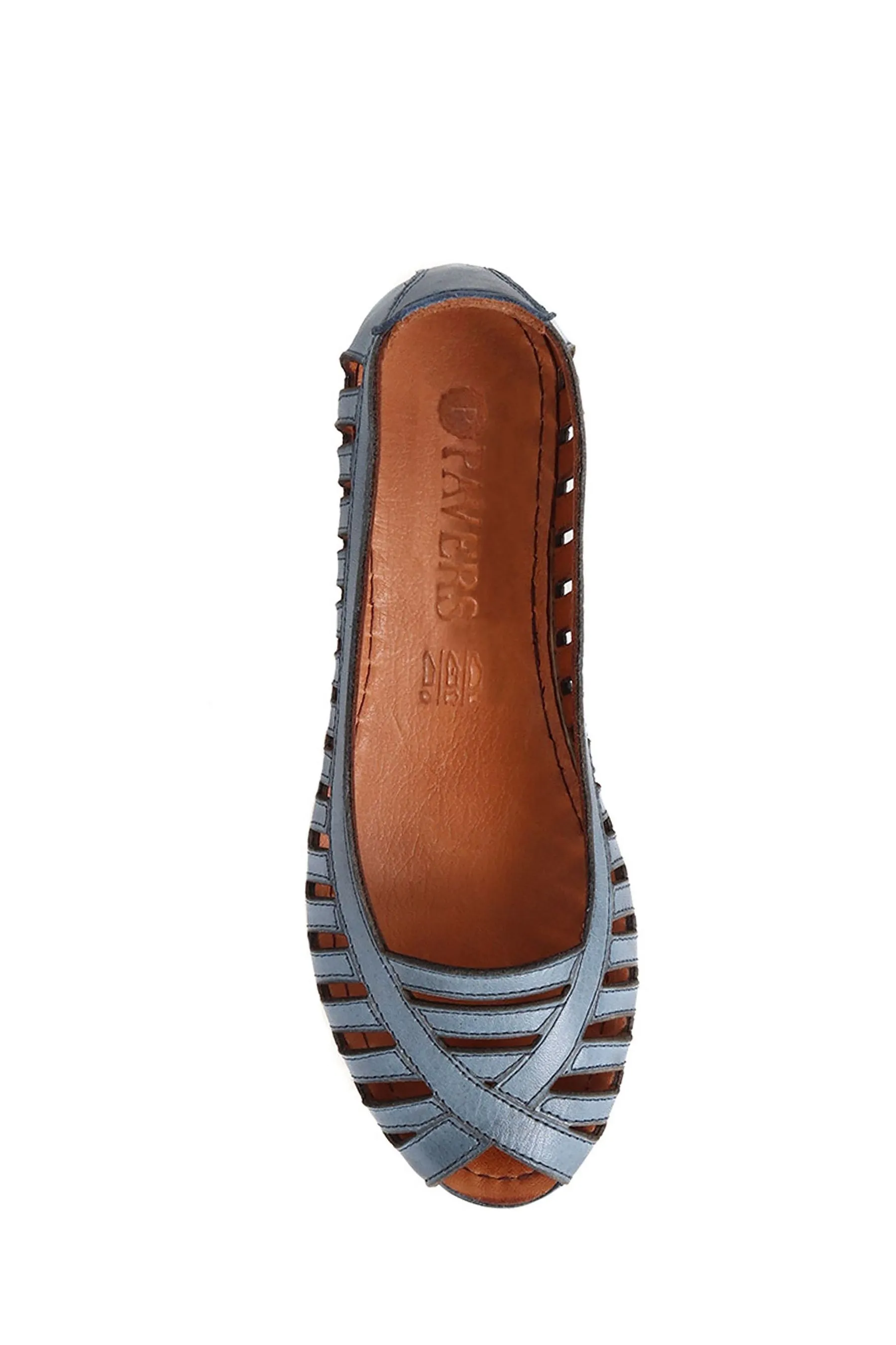 Pavers - Scarpe basse a ballerina in pelle con punta aperta    