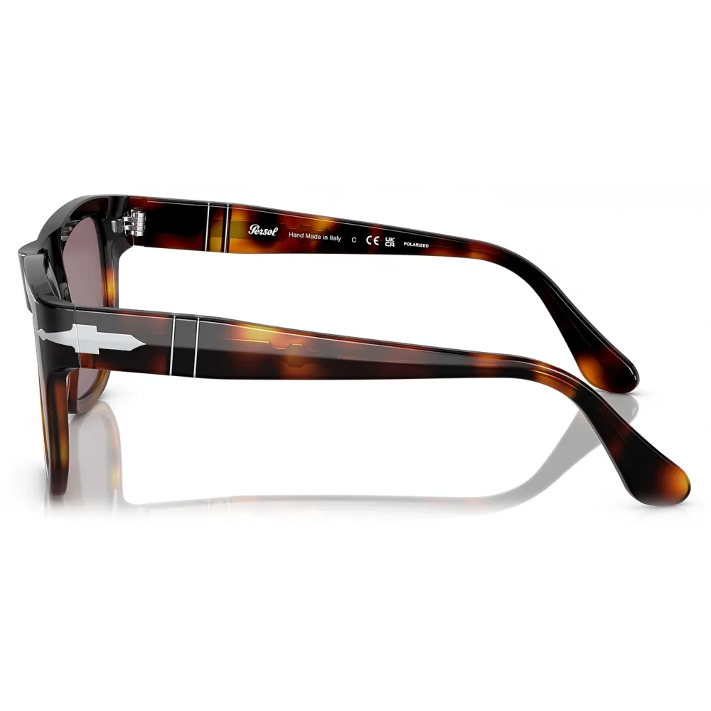 Persol - PO3306S - Tartaruga Marrone Chiaro Taglio Marrone / Viola Scuro Polarizzato - Occhiali da Sole