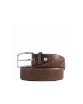 PIQUADRO - Cintura 35 mm in pelle stampata con ardiglione - Testa di moro - CU4558C62/TM | Studioarch.com