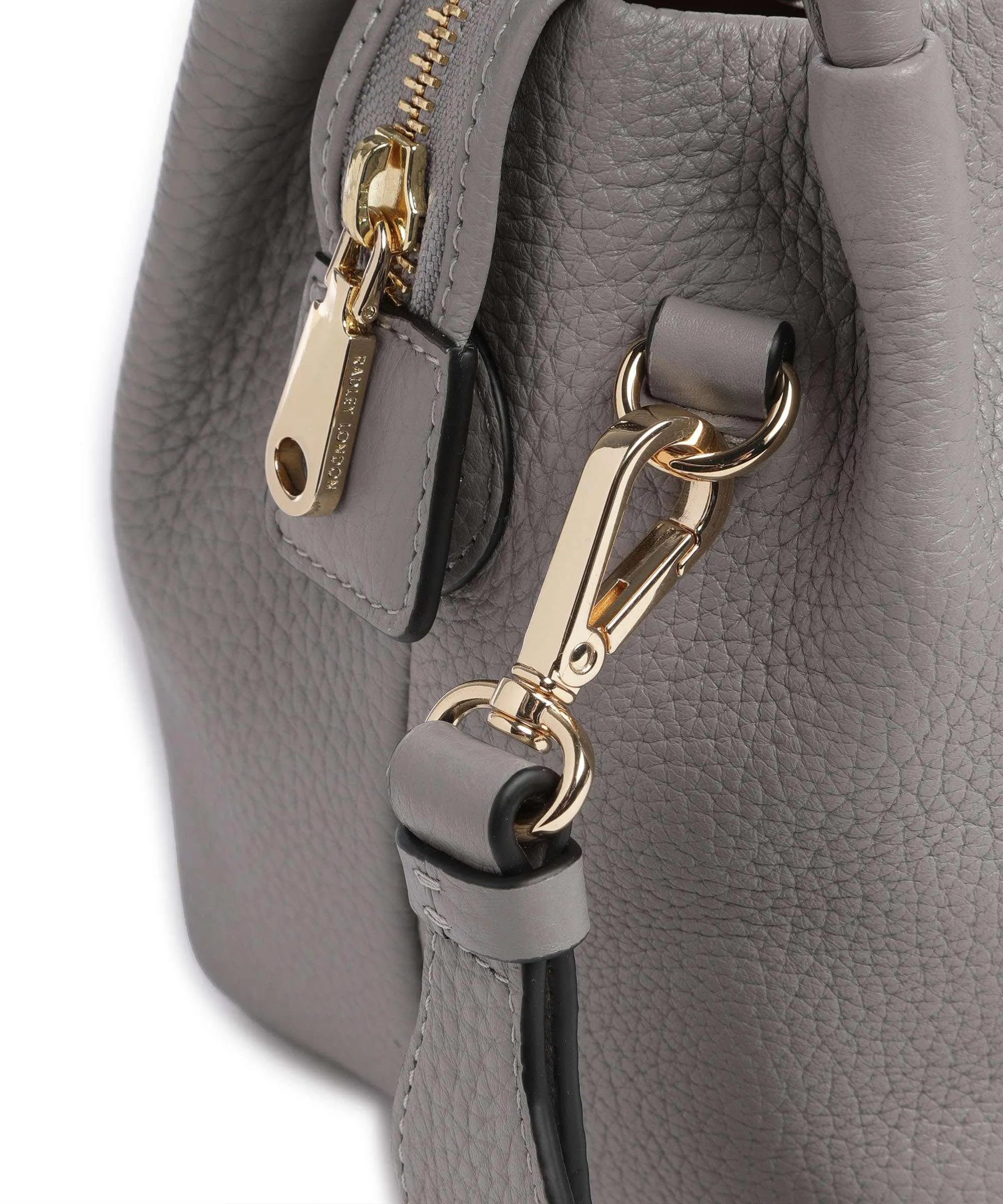  Radley London Ivydale Road Borsa a mano pelle di vacchetta grana grigio  