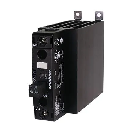 Relè a stato solido DR4560D45, Guida DIN, 45 A, 600 V c.a., Accensione a tensione zero DR45