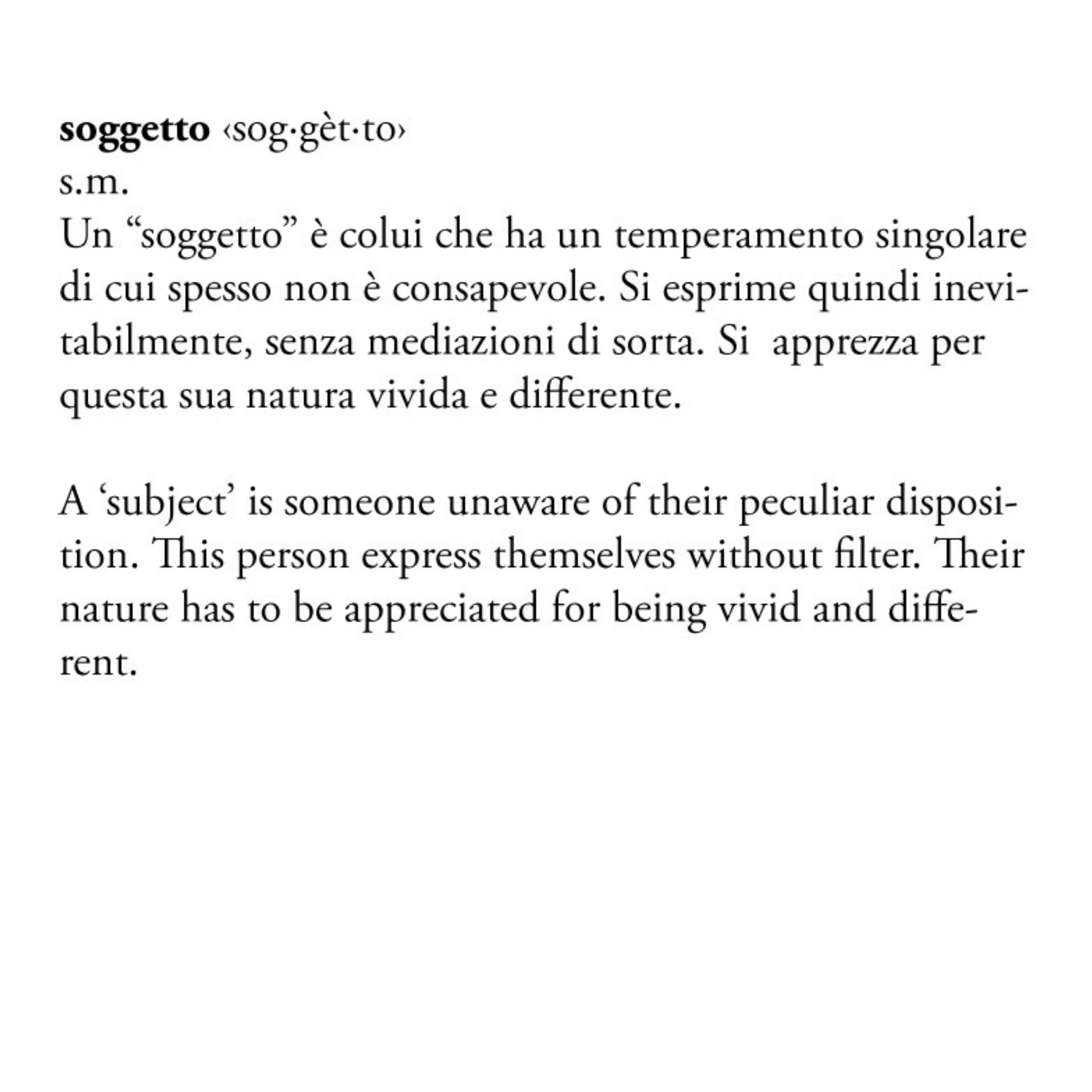 Soggetto La maglietta.