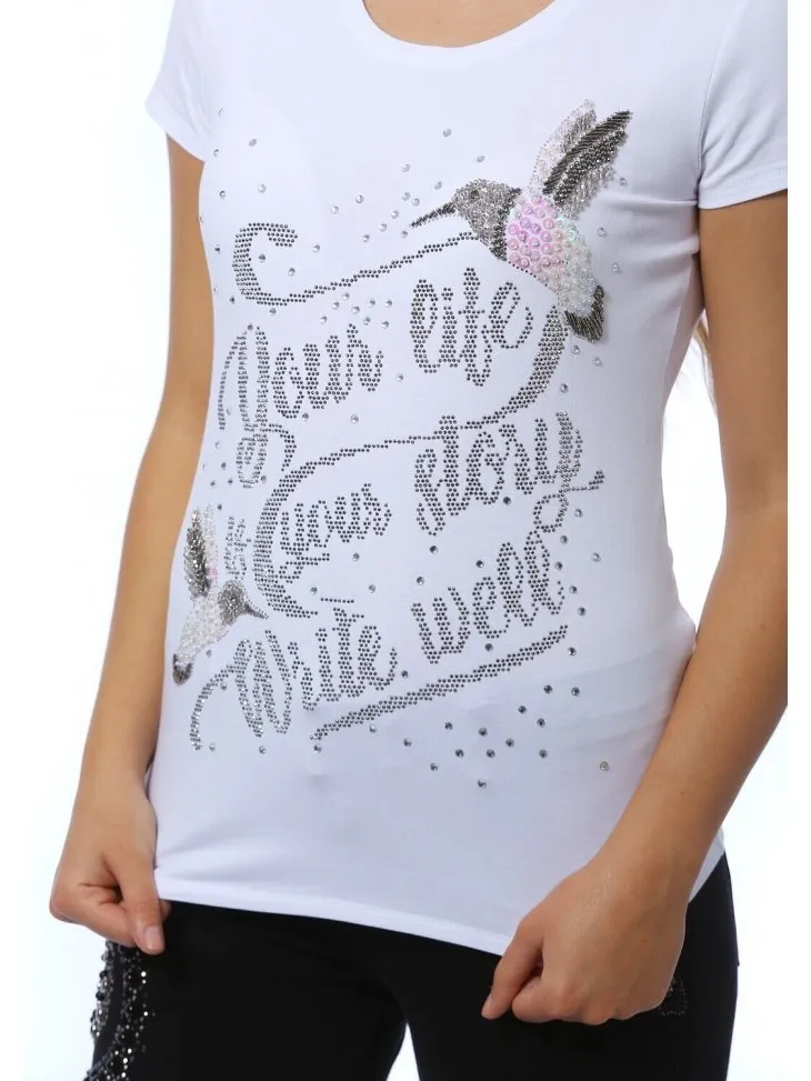 T-SHIRT APPLICAZIONI COLIBRì