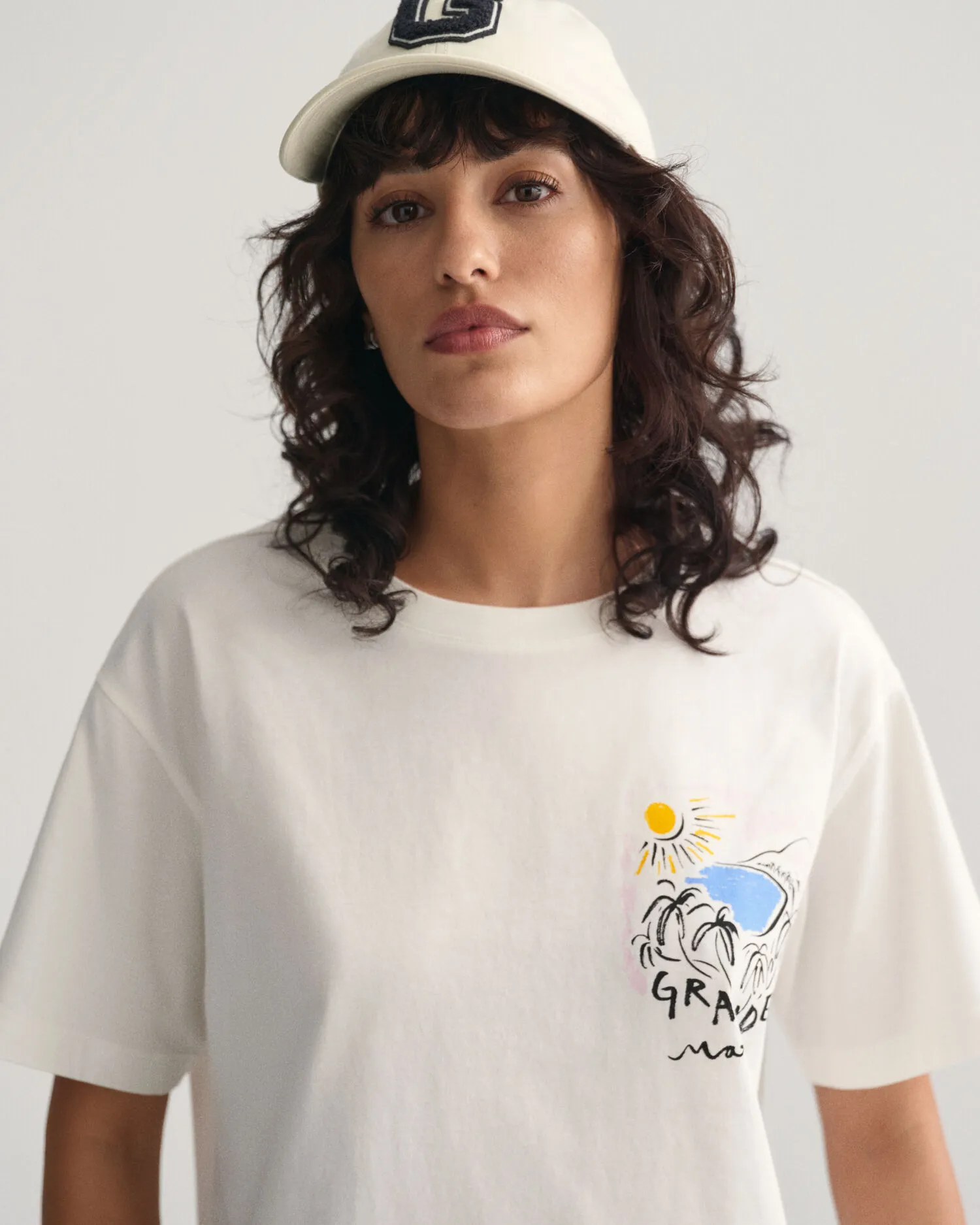T-shirt con stampa Grande Mare    
